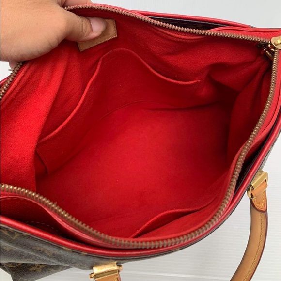 ❤️‍🔥PALLAS MM❤️‍🔥 LOUIS VUITTON Pallas Monogram Canvas Shoulder Bag Red - Picture 12 of 16
